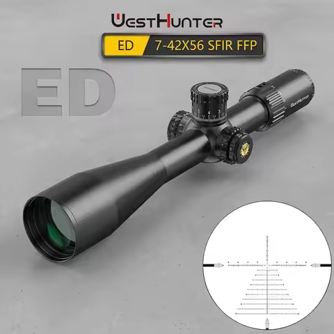 WestHunter ED 4.5-27X56 / 7-42X56 SFIR FFP 34mm Tube Riflescope First Focal Plane Illumination Retic