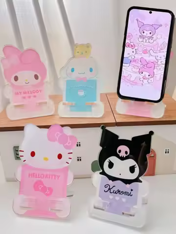 1pc Hello cute Kitty My Melody Kuromi Cinnamoroll phone stand tablet support stand desktop TV series