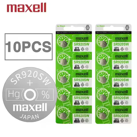 10PCS Original-MAXELL AG6 371 SR920SW LR920 SR927 171 370 L921 LR69 SR920 Button Batteries for Watch