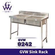 GVW Stainless Steel Kitchen Sink Single Double Bowl Sink Drainer Dish Rack Kitchen Organizer