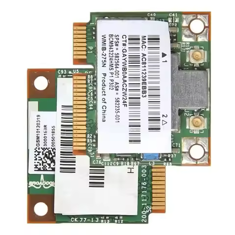 Card for HP BCM943224HMS BCM943224 BCM43224 Wireless Dual Band 802.11 a/g/n Half Mini PCI-E WiFi Car
