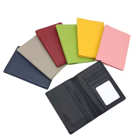 Monogrammed Letters Genuine Leather Passport Holder Unisex Passport Cover Travel Leather Passport Wa