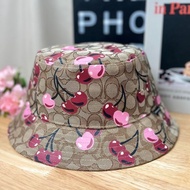 Coach Signature Cherry Swirl Print Bucket HatM/L = 23.25" diameter CZ550