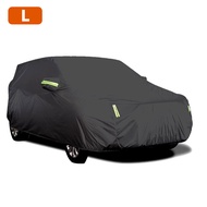 Car Cover Full Covers with Reflective Strip Sunscreen Protection Dustproof UV Scratch-Resistant