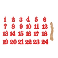 1-24 Number Tags 3D Printed Christmas German Number Tags Advent Countdown 24 Accessory Tags