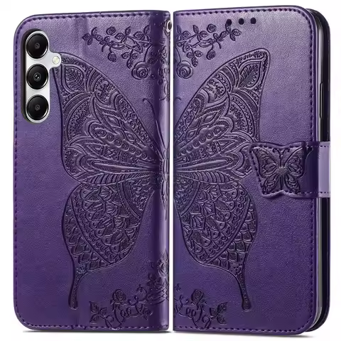 A56 A 55 35 26 5G Flip Case Butterfly Wallet Book Coque for Samsung Galaxy A55 A35 A25 15 A26 A36 56
