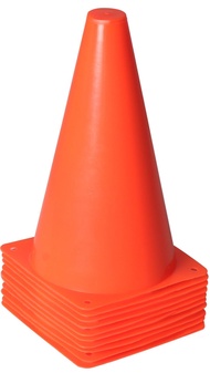 9 inch Orange Traffic Cones, Plastic Sports Cones, Soccer Training Cones for Outdoor Activity & Fest