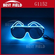 El Wire Glow Sun Glasses Led DJ Bright Light Safety Light Up Multicolor Frame Voice control led glasses
