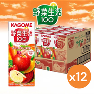 KAGOME - 【原箱優惠】Kagome 野菜生活100% 蘋果混合蔬果汁 200ML x 12包