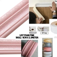 HS - WALLSTICKER 3D FOAM LIST BORDER LIST UK WALL WALLPAPER FOAM. 2.3METER X 8CM WATERPROOF