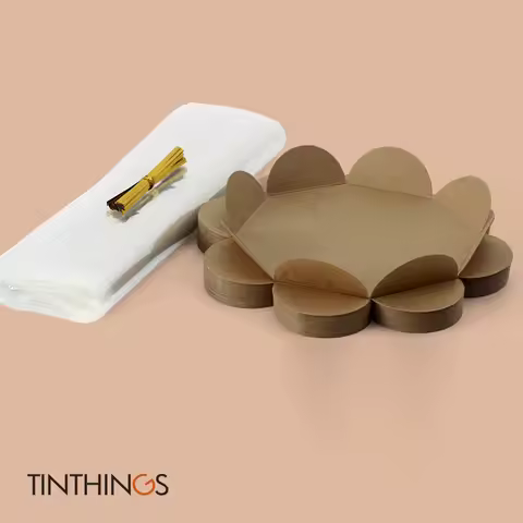 20/50pcs 6/8inch Chiffon Cake Bag With Paper Tray Wedding Birthday Party DIY Baking Gift Packaging P