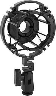 Microphone Shock Mount Mic Holder, Anti Vibration, Reduces Vibration Noise and Blocks Out Plosives f