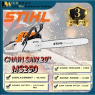 STIHL MS250 20" Chain Saw Gasoline Design 100% Original Mesin Potong Pokok(GERMANY)