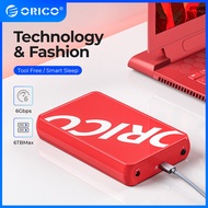 3.5นิ้ว External Hard Drive Enclosure, ORICO USB 3.0ถึง SATA HDD Dock Case พร้อมอะแดปเตอร์ไฟ12V สำหรับ2.5หรือ3.5in HDD SSD,รองรับ UASP TRIM Smart Sleep และสูงสุด18TB เข้ากันได้กับ WD Seagate Toshiba Samsung Hitachi PS4 Xbox