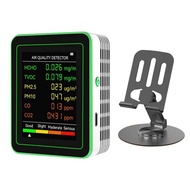 【GoS】-WiFi 6-in-1 Indoor Air Quality Monitor HCHO TVOC CO 2 CO PM10 PM2.5 Meter Gases Detecting Inte
