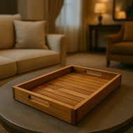 Teak Wood tray natural 38x28 cm tray/ tray/