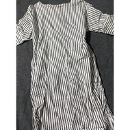 Long striped dress under 65kg