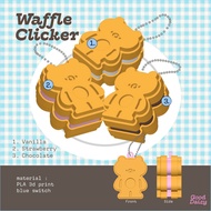 Waffle Clicker 3d Print Fidget Clicker Keychain