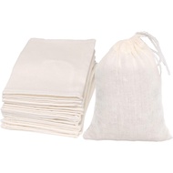 Beg Kapas Limko Beg Muslin Beg Sachet untuk Bekalan Rumah (3x4 Inci 10 Pek) R2CW