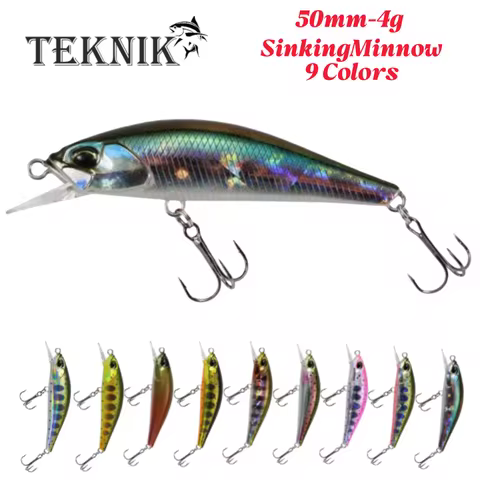 Duo Wobblers Sinking Minnow Stream Lure Spearhead Ryuki 50s Jerkbait Artificial Fishing Bait For Lak