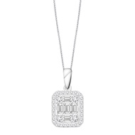 TB9 TAKA Jewellery Illusion Diamond Pendant 9K Gold