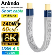 NEW USB4.0 40Gbps Data Cable PD 240W Fast Charging USB C to Type C Short Powerbank Cable USB C Charg