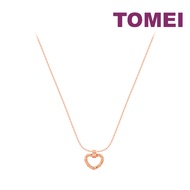 TOMEI Rouge Collection Heart Necklace, Rose Gold 750