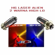 H6 Laser Alien Headlight (001) Model H6 Laser 2 Color Hi Low 20 Watt Led Bulb