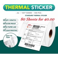 500pcs Thermal Sticker 100*100A6 Paper Roll Fold Stack Airway Bill Sticker Thermal Label AWB Consignment Note A6标签纸tiktok运单打印纸（可开发票）