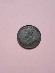 1933年 香港一仙 喬治五世 舊銀幣