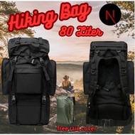 80L Large Capacity Waterproof Beg Hiking Bag Military Backpack Daki Gunung Camping Tactical Bagpack