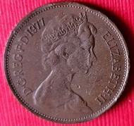 變體幣～5855紐西蘭1977年缺料紅銅（2分）錢幣乙枚。保真。