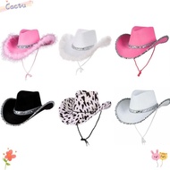 CACTU Cowgirl Hat Fashion Sequin Cowboy Accessory Costume Party Cosplay Sequin Cowgirl Hats