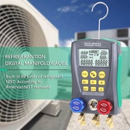เครื่องวัดความดันเครื่องทำความเย็นความดันสูญญากาศดิจิตอลManifold Tester Meter HVACอุณหภูมิTesterดิจิตอลManifold Meter G Auge HVACความดันสูญญากาศ