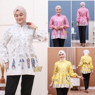 ATASAN BLOUSE BATIK PITALOKA WANITA BLOUSE LENGAN PANJANG BALON