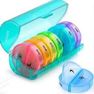 SUKUOS 7-Day 4-Times Daily Pill Organizer With Locking Lid, Essential Medication Aid For Elderly Pat