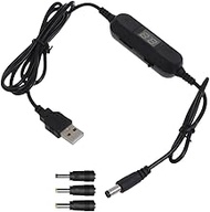 USB 5V to 1.5V 3V 4.5V 6V 7.5V 9V 12V 2.5mm/3.5mm/4.0mm/5.5mm Adjustable Cable with LED Dislpay for 