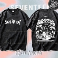 24h Shipping N9THNOVA Retro Washed Cotton SEVENTEEN K-POP TEE Streetwear Unisex Style 1