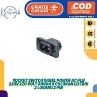 Socket Connector Power Cable AC Printer 2 Hole Pin Number 8 Electrical Socket Jack Cable Figure 8