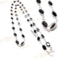 💥 สร้อยคอนิล สร้อยคอเงินแท้ พลอยนิล (CZ) 24 นิ้ว YTG-9109