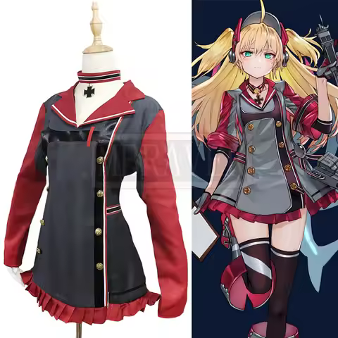 Azur Lane Admiral Hipper Cosplay Costume Halloween Christmas Party Uniform Custom Made Any Sizes