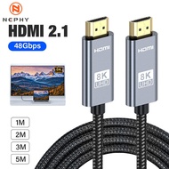 HDMI 2.1 Cable HDMI Cord 8K 60Hz 4K 120Hz 48Gbps EARC ARC HDCP Ultra High Speed HDR for HD TV Laptop Projector PS4 PS5 5M