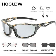 HOOLDW Photochromic Sunglasses Men Anti-glare Driving Polarized Chameleon Sun glasses Change Color Glasses Camo Frame Eyewear