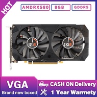 การ์ดจอ AMD RX580-8GB การ์ดจอ D5 เดสก์ท็อปคอมพิวเตอร์การ์ดเกมการ์ดจอ