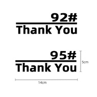 HL 95 Personalized Car Sticker Car Fuel Tank Cover Sticker 95 Fuel Tank Reminder Car Sticker Waterpr