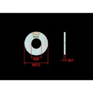 White Plastic Ring Size 4x12x1.0 (100 Pieces)