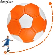 SHENGDA Curve Soccer Ball, Orange Curve Lines Youth Football, Great Game Gift Recreational Football 