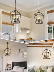 Cross-border Country Restaurant Island Aisle Staircase Shop Birdcage Iron Frame Lamp Pastoral Candle