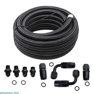 amonoy Black Nylon Braided Hose Kit for 4L60E 4L65E AN6 Automatic Transmission Coolers Lines Car Fue