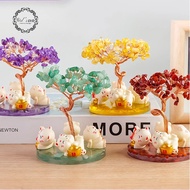 Natural Crystal Tree Ornaments Crystal Fortune Tree Healing Emotional Crystal Amethyst Citrine Grave